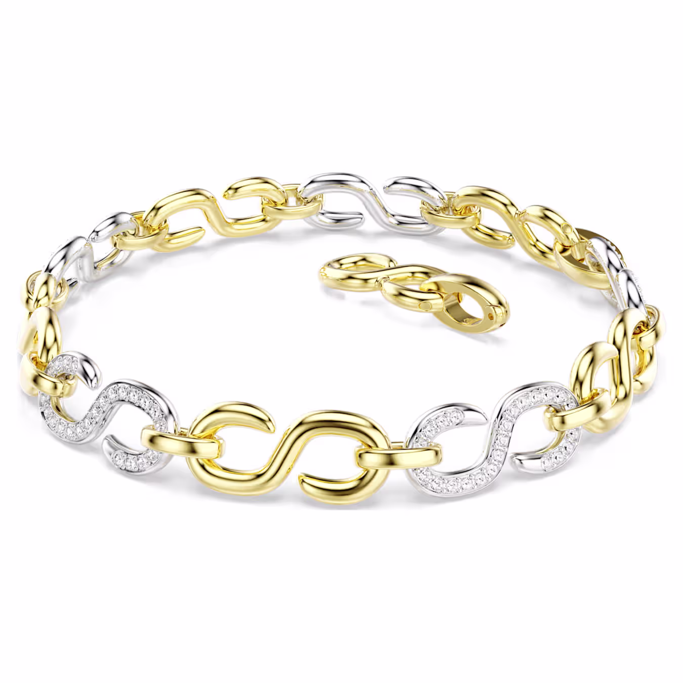 Swarovski  Dextera Armband Rundschliff, Weiß, Metallmix
