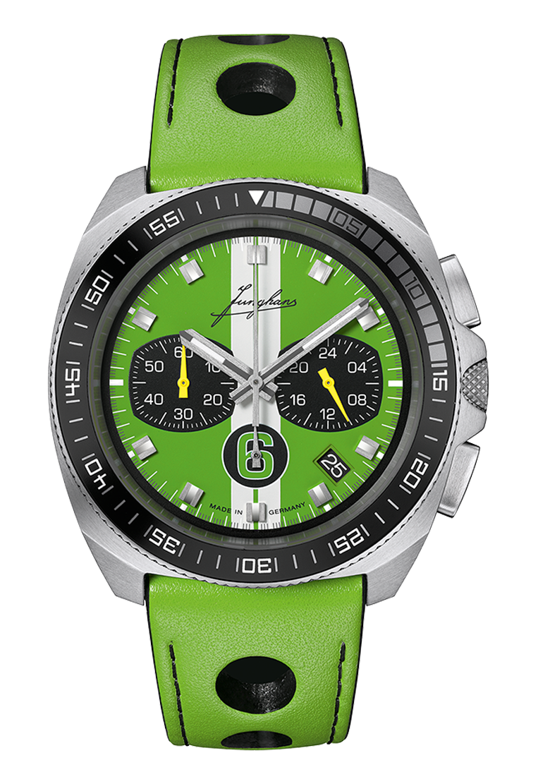 Junghans 1972 Chronoscope Sports Edition 2026, Grün, Quarzwerk, Limited Edition Herrenuhr 41/4560.00