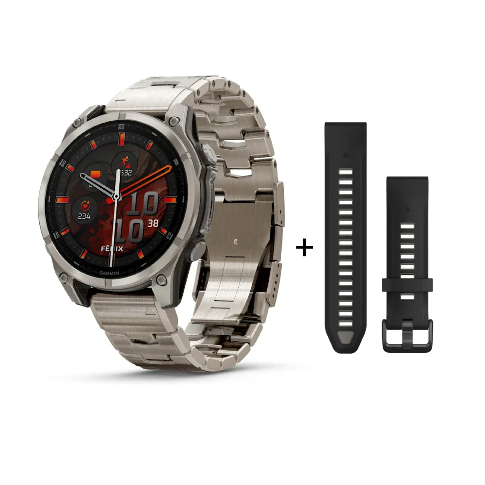 Garmin fēnix® 8 - 47 mm AMOLED Sapphire Graphite/Titanium Titan 010-02904-40