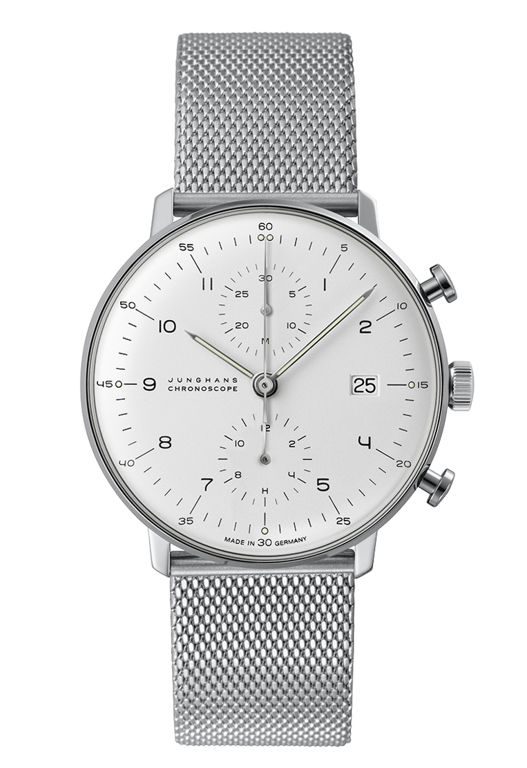 Junghans max bill Chronoscope Saphirglas Herrenuhr 027/4003.46