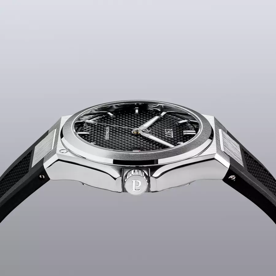 1977 ARSENE Automatique, 41 MM, Cadran Noir, Bracelet Caoutchouc FKM Noir Men's Watch 1977P02133