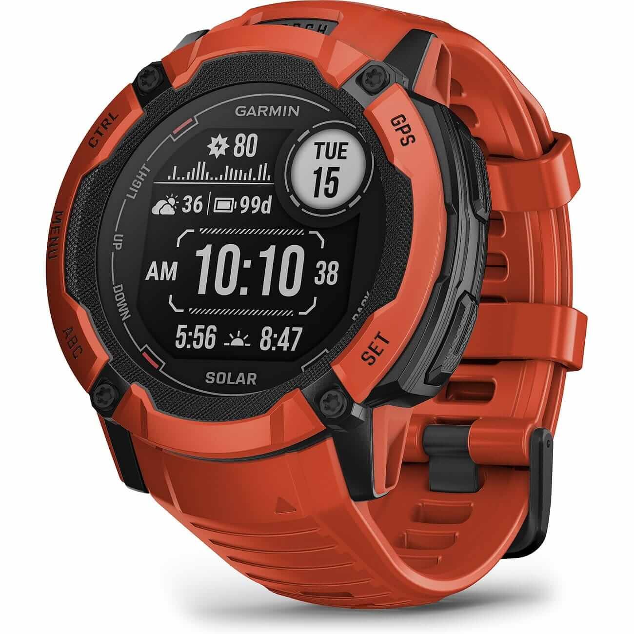 Garmin Instinct 2X Solar Rot Herrenuhr 010-02805-01