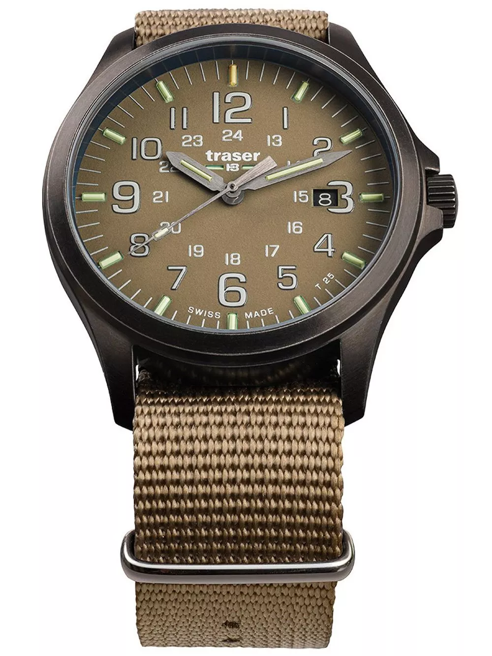 Traser H3 P67 Officer Pro GunMetal Khaki Herrenuhr 108631