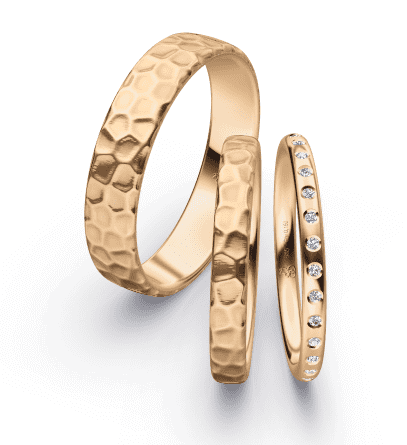 First Individual Love 3D TriSet wedding ring pair Rauschmayer 72-02033 / 72-03034 / 73-02033