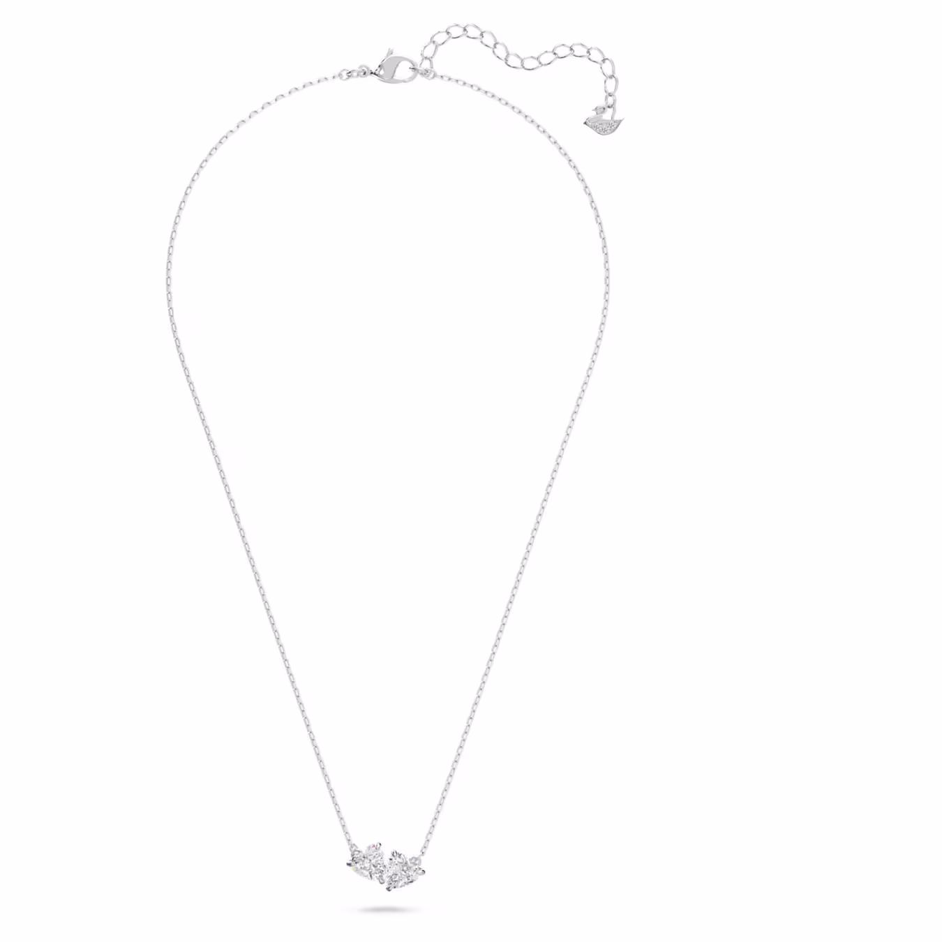 Swarovski Mesmera Heart Necklace, White, Rhodium Plated