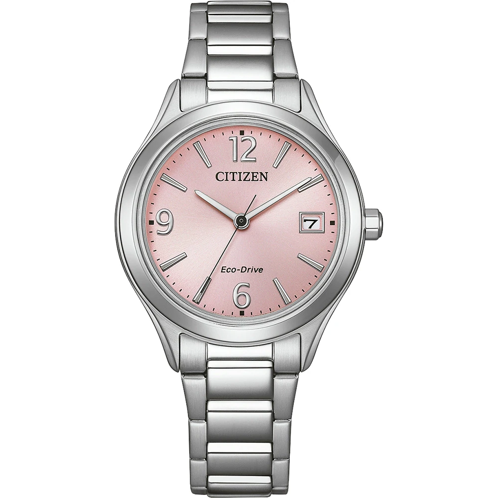 Citizen Eco-Drive Analog Quartz, Edelstahl rosa, 33.5mm Damenuhr FE6121-67X