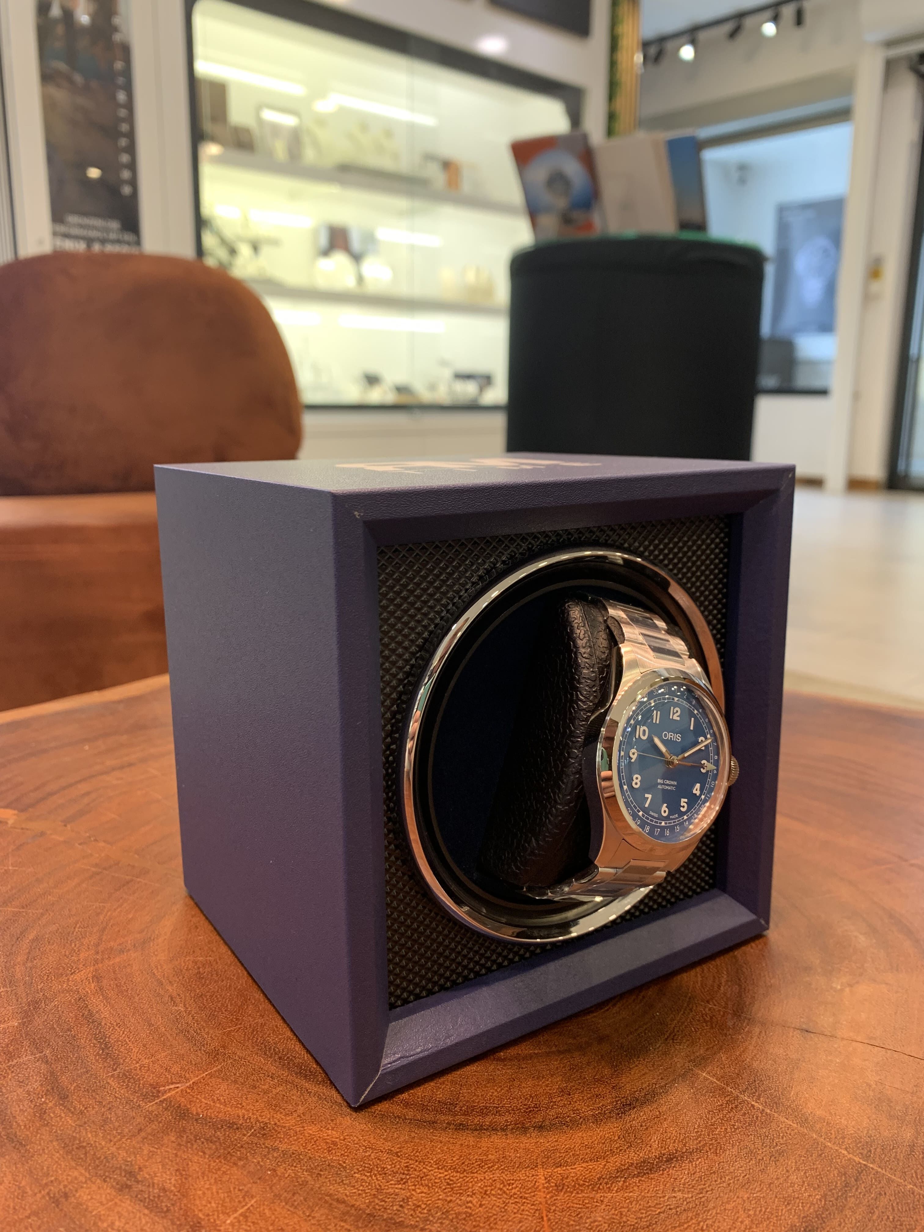 Uhrenbeweger für Automatikuhren blau