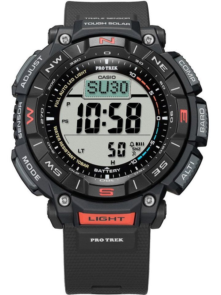 casio-quarzuhr-casio-prg-340-1er-pro-trek-radio-solar-53mm-10atm Pro Trek Solar Outdoor Men's Watch PRG-340-1ER
