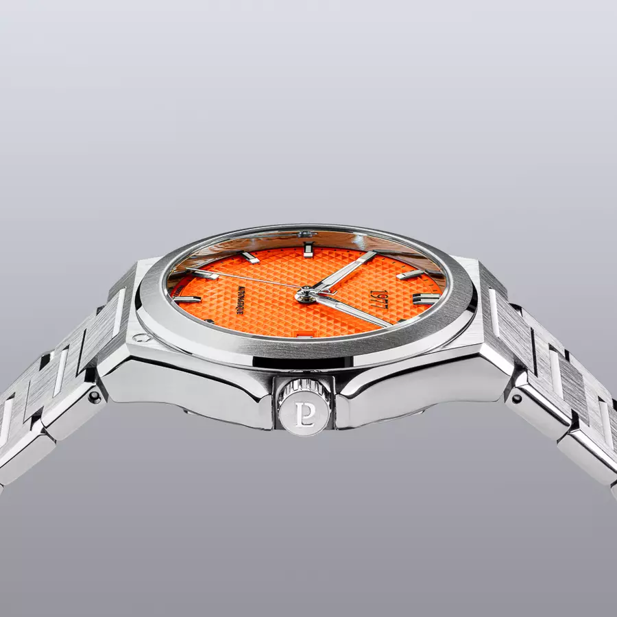 1977 ARSENE Automatique, 41 MM, Cadran Orange, Bracelet Acier 904L Men's Watch 1977P02181