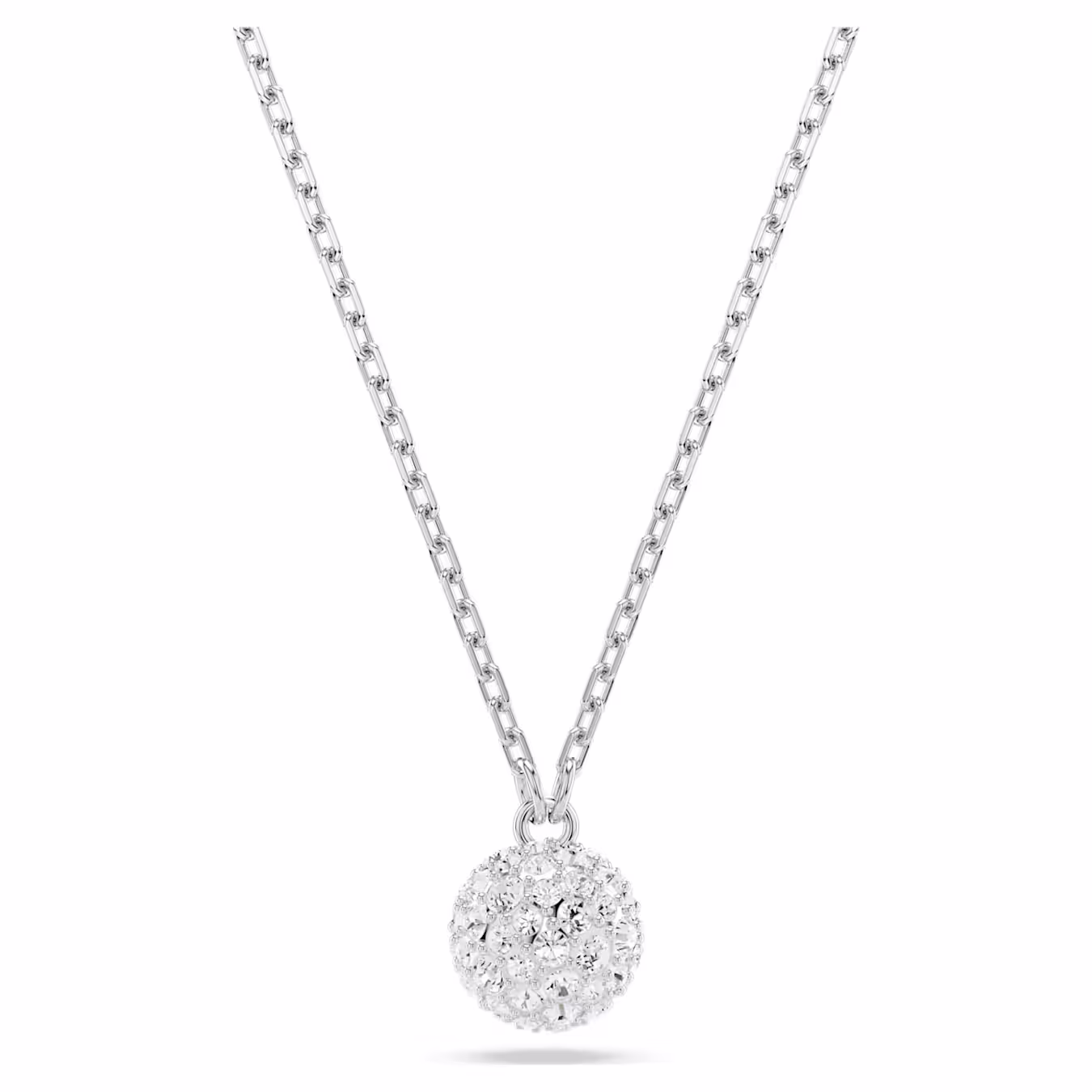 Swarovski  Dextera Anhänger Rundschliff, Kugel, Weiß, Rhodiniert