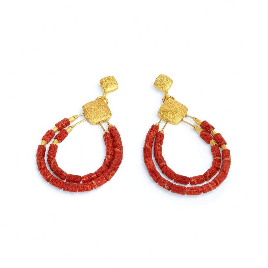 Bernd Wolf Clini earrings root coral 15576296