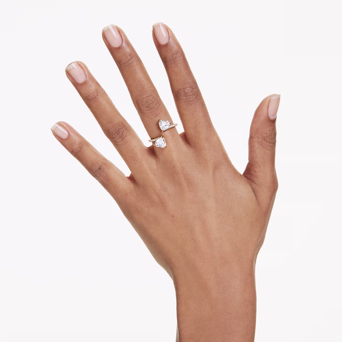 Swarovski Ringe Mesmera Herzschliff, Pavé, Weiß, 18k vergoldet, Gr. 55