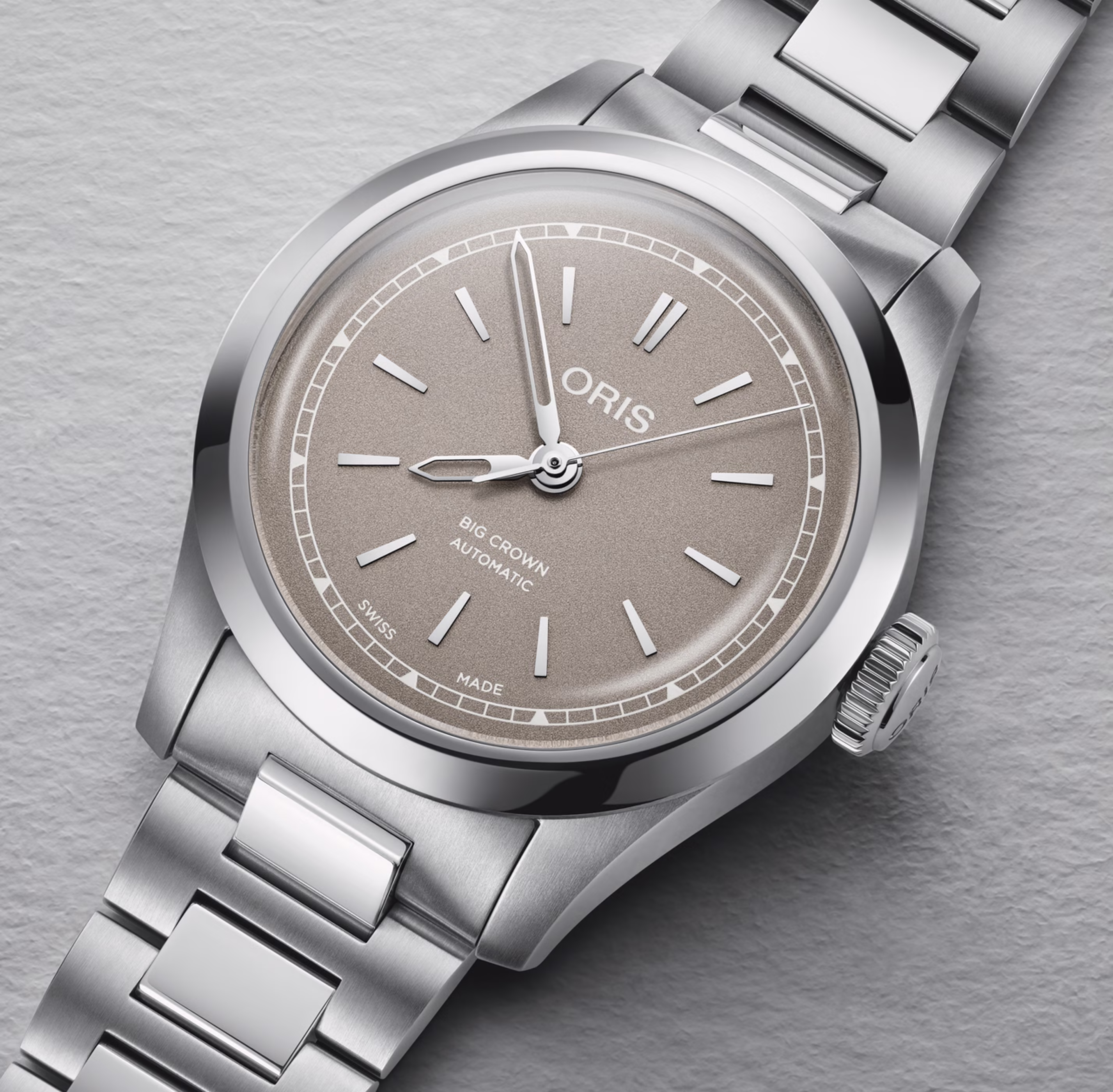 Oris Big Crown 34mm Edelstahl Automatik Braun Damenuhr 01 531 7797 4056-07 8 17 06