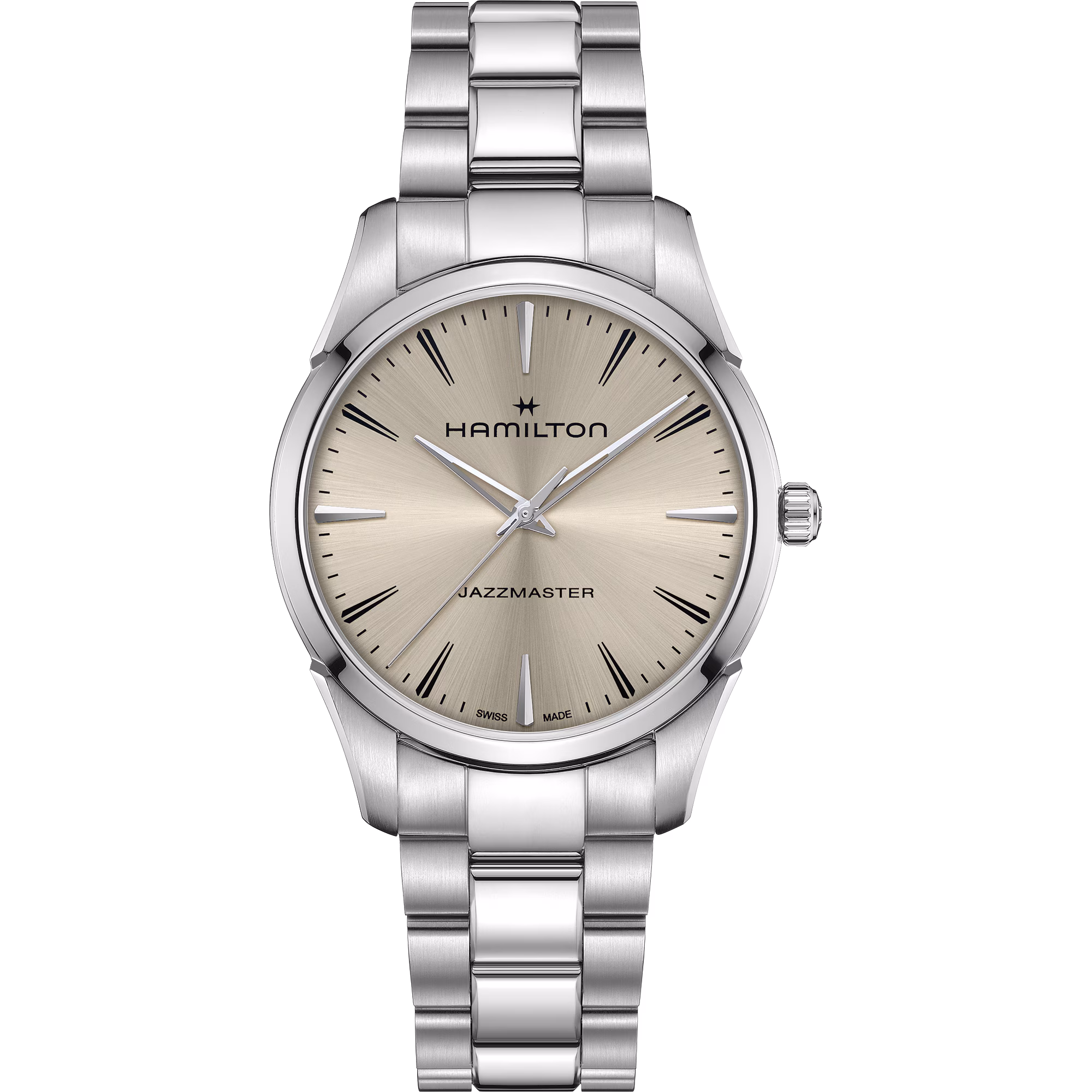 Hamilton Jazzmaster Quartz 40 mm, Edelstahl, Analog Herrenuhr H32461121