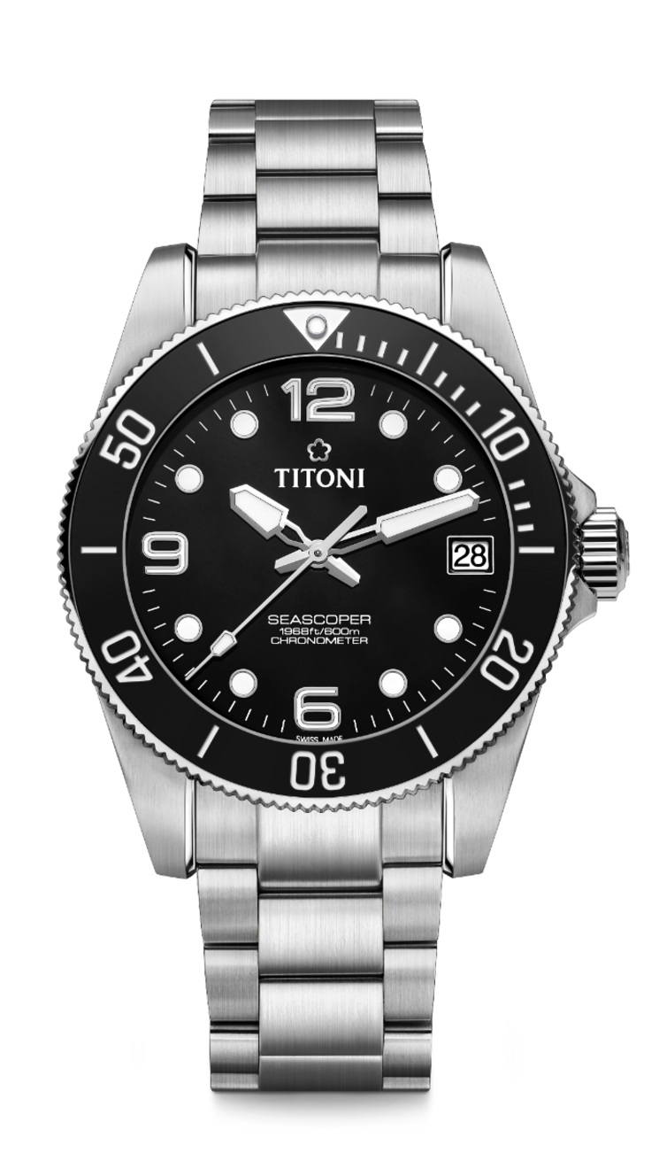 Titoni SEASCOPER CHRONOMETER 42MM Herrenuhr 83601 S-BK-256