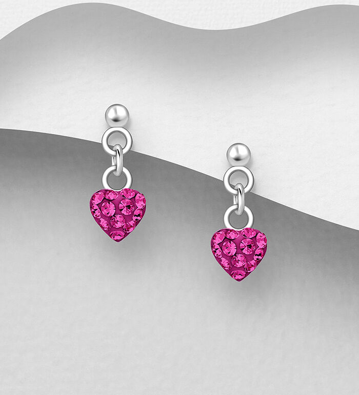 925 silver earring heart
