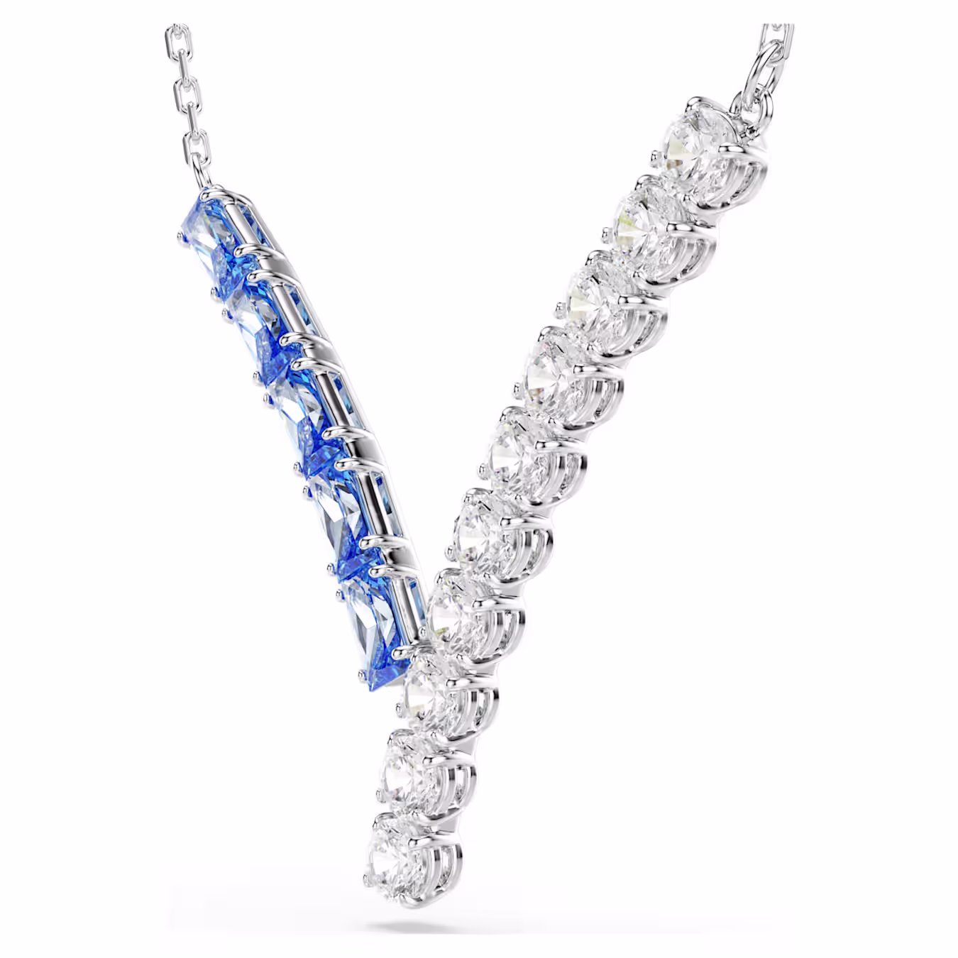 Swarovski  Matrix Anhänger Verschiedene Schliffe, Blau, Rhodiniert