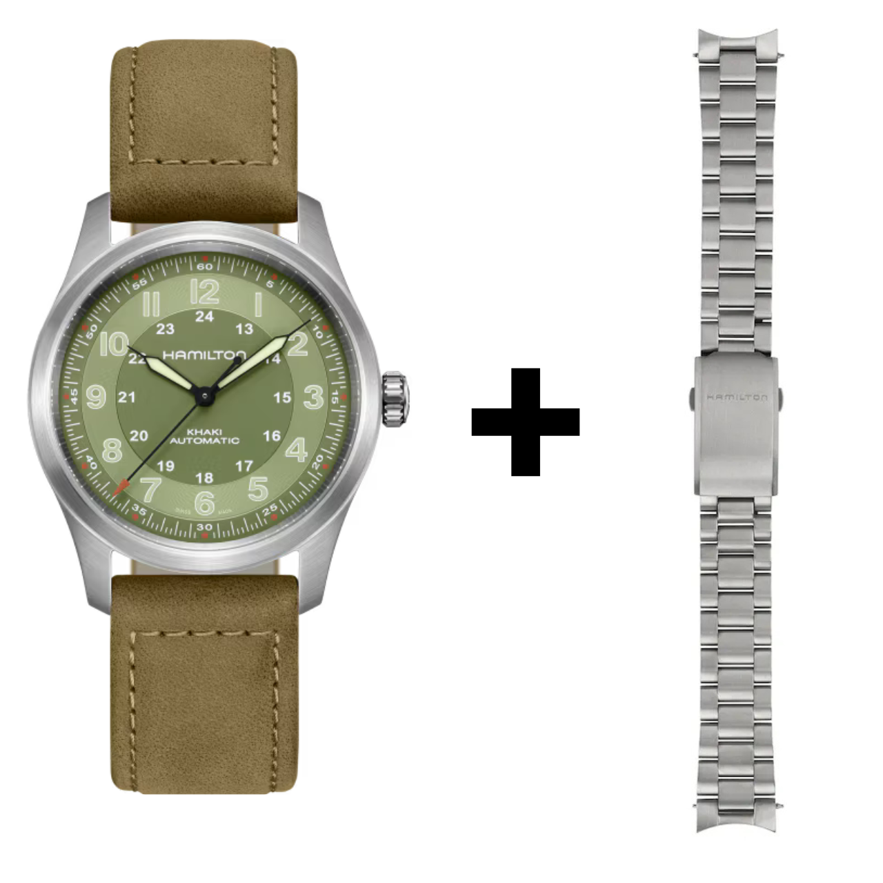 Hamilton Khaki Titanium Automatik Herrenuhr H70205860 Set mit Metallband H695.000.015 Hamilton Khaki Titanium Automatik Herrenuhr H70205860 Set mit Metallband H695.000.015