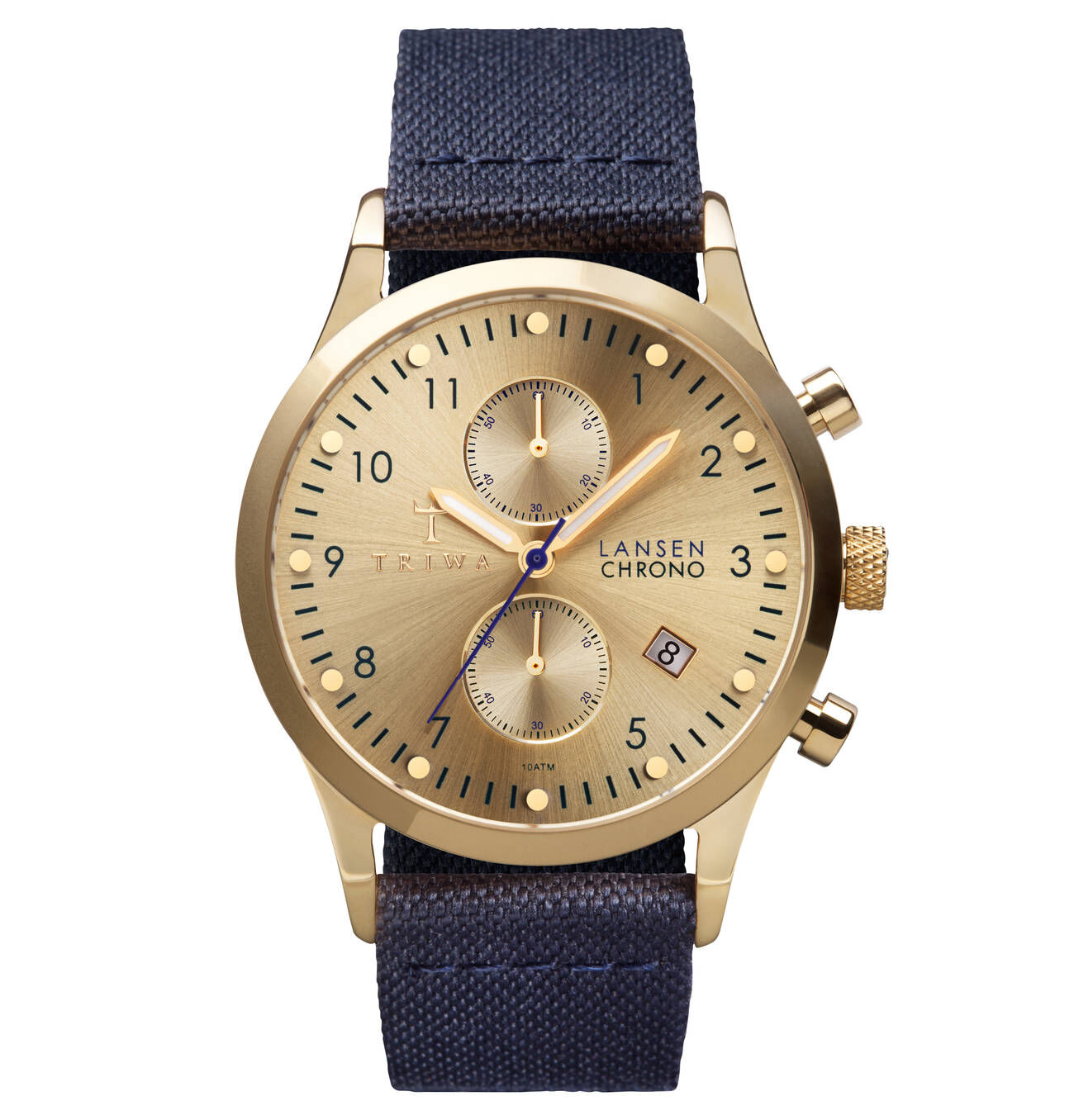 Triwa Gold Lansen Chrono Navy Canvas Classic Watch TRLCST103CL060713