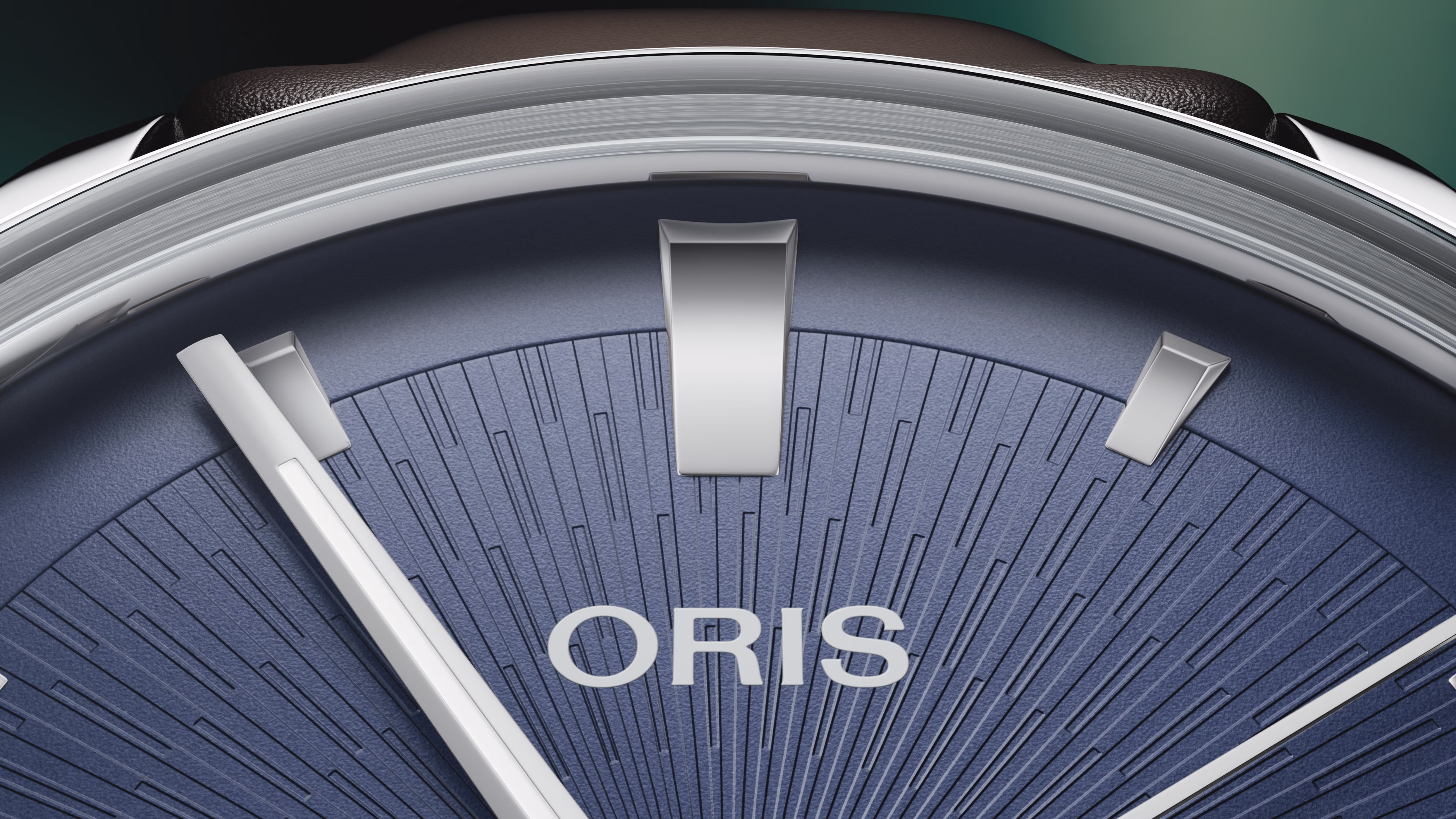 Oris Artelier Date, 38mm, leather strap, automatic, blue men's watch 01 733 7810 4055-07 6 ​​20 17FC
