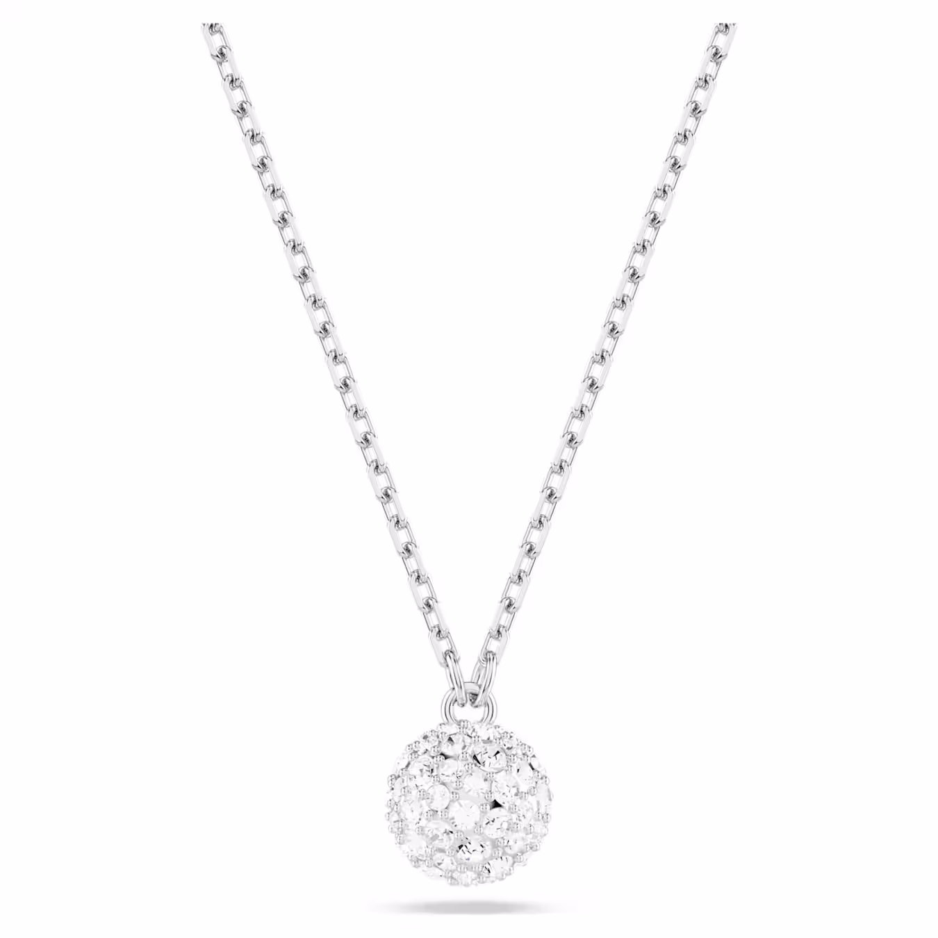Swarovski  Dextera Anhänger Rundschliff, Kugel, Weiß, Rhodiniert