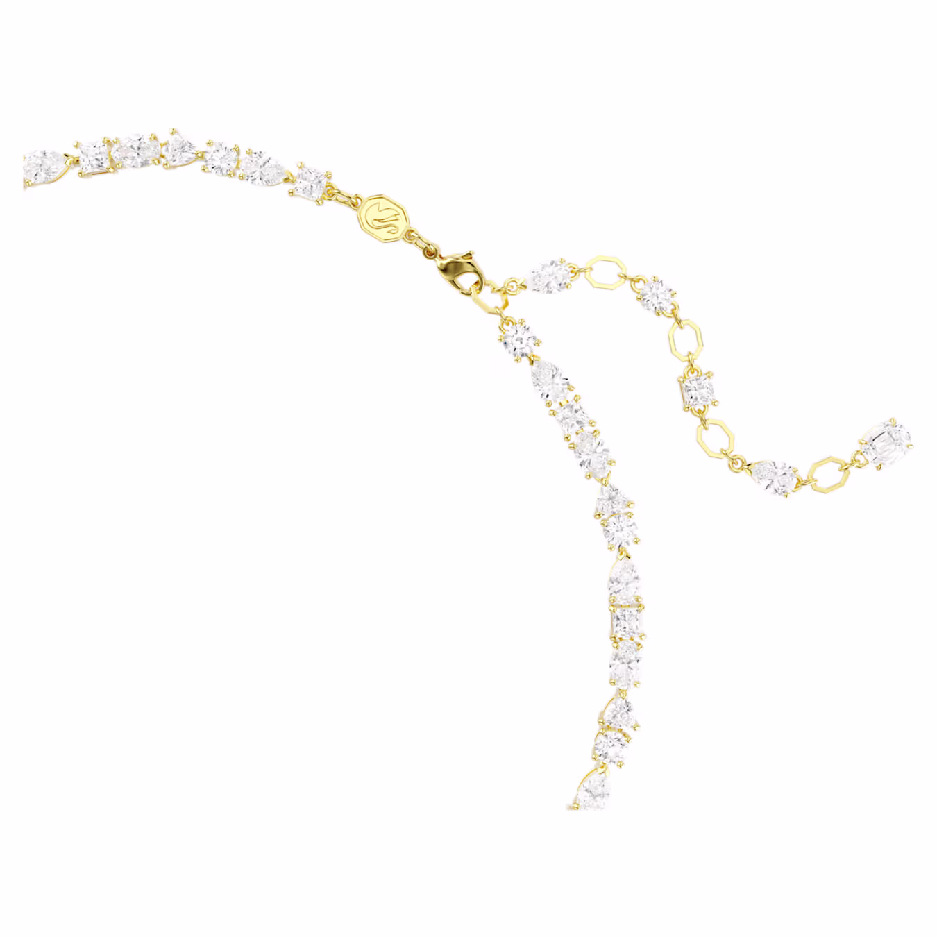 Swarovski Mesmera Necklace, Various Cuts, White, 18k Gold Plated