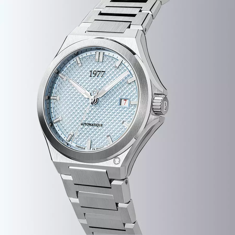 1977 ARSENE Automatique, 41 MM, Cadran Bleu Glacier, Bracelet Acier 904L Herrenuhr 1977P02191