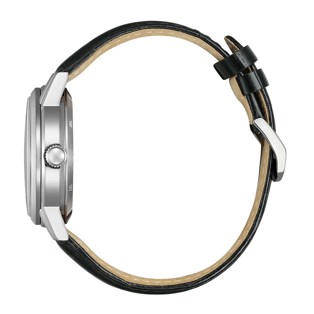 Citizen Automatik Dress Watch Leder schwarz, 40mm Herrenuhr NJ0210-05E