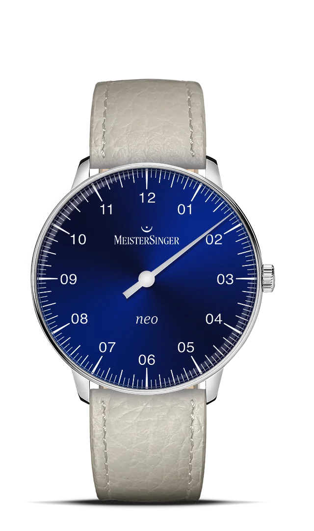 Meister Singer Neo Automatik, Blau, Lederarmband Damenuhr NES908 Meister Singer Neo Automatik, Blau, Lederarmband Damenuhr NES908