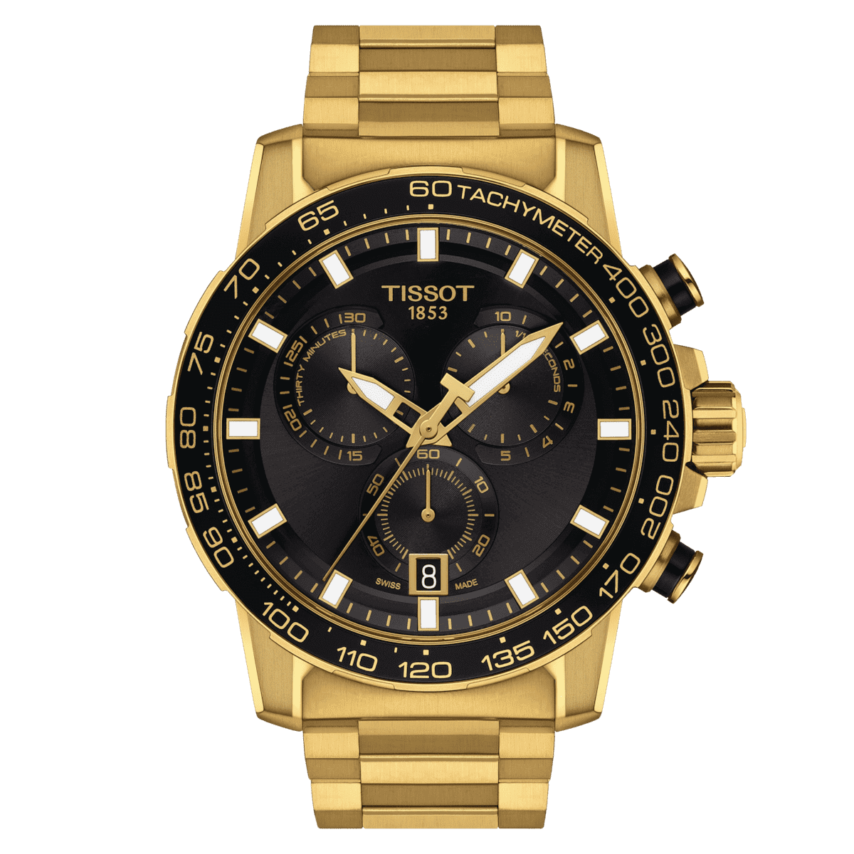 T125-617-33-051-01 Tissot Supersport Chrono gold men's watch T125.617.33.051.01
