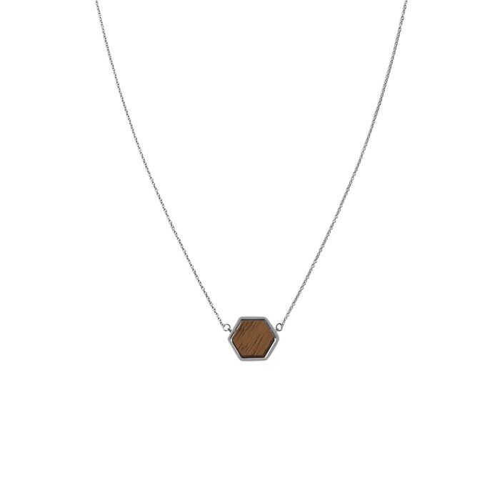 Kerbholz Damenschmuck Hexa Necklace GEOHEX5321