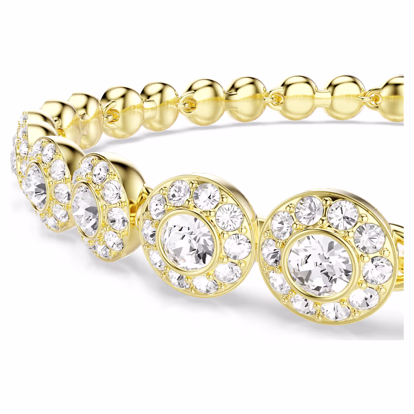 Swarovski Una Angelic Set, necklace and bracelet, gold alloy layer