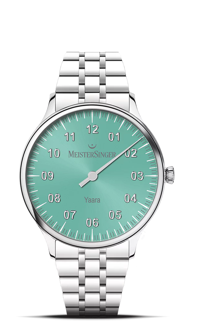 Meister Singer Yaara - Mint mit Silber, 36mm, Automatikuhrwerk Damenuhr YA929S