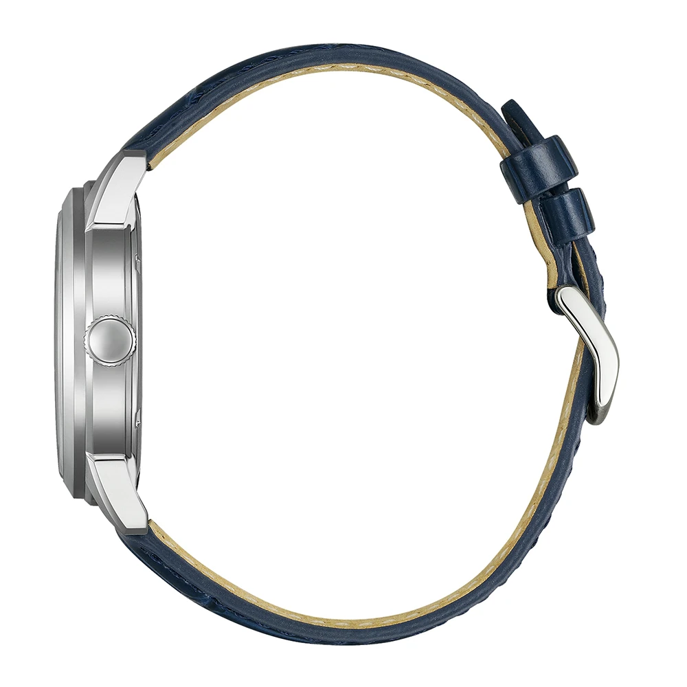 Citizen Eco-Drive Classic Day-Date Leder Blau, 40.5mm Herrenuhr AW0151-00LC