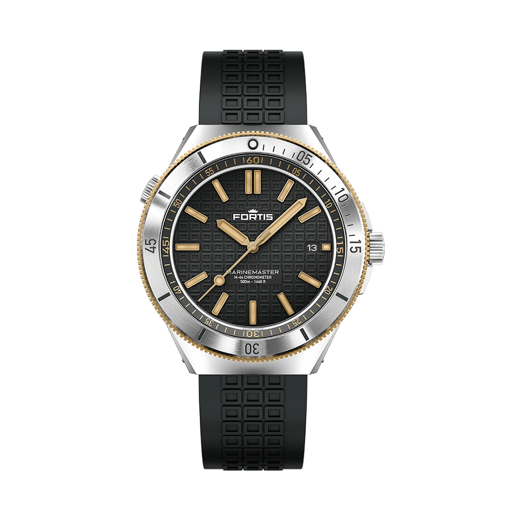 Fortis Marinemaster M-44 Black Resin Gold Herrenuhr F8120015