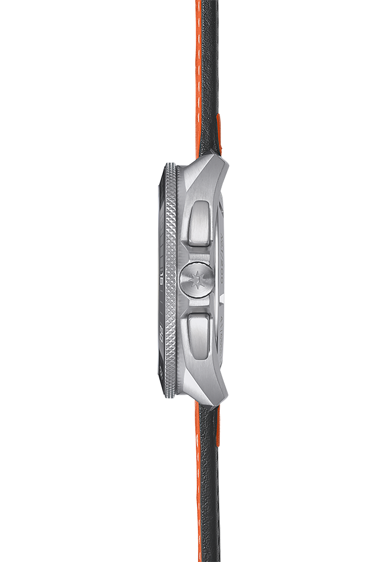 Junghans 1972 Chronoscope Sports Edition 2026, Orange, Quarzwerk, Limited Edition Herrenuhr 41/4557.00