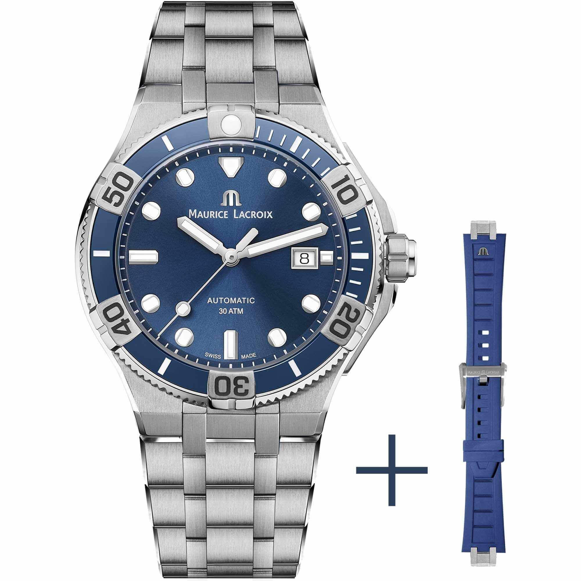 ML-Set Maurice Lacroix Aikon Strap-Promotion Venturer Men's Watch AI6058-SS002-430-2