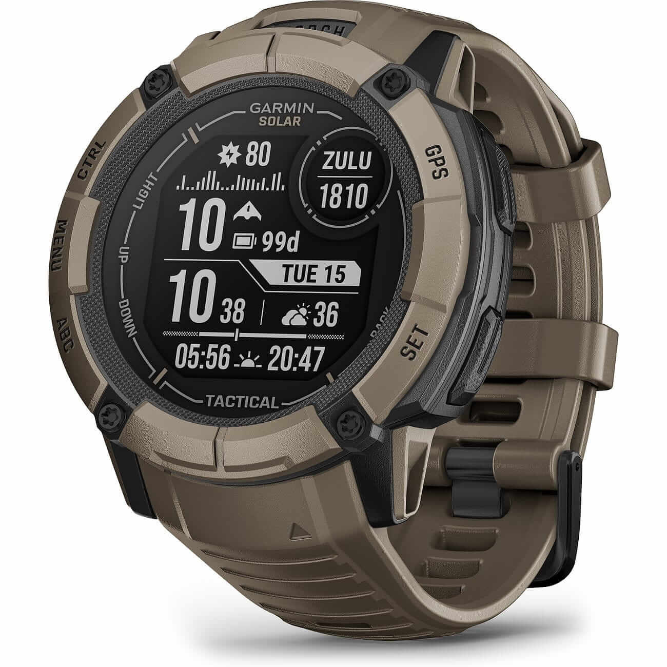 88765583_1 Garmin Instinct 2X Solar - Tactical Edition Olive Green Men's Watch 010-02805-02