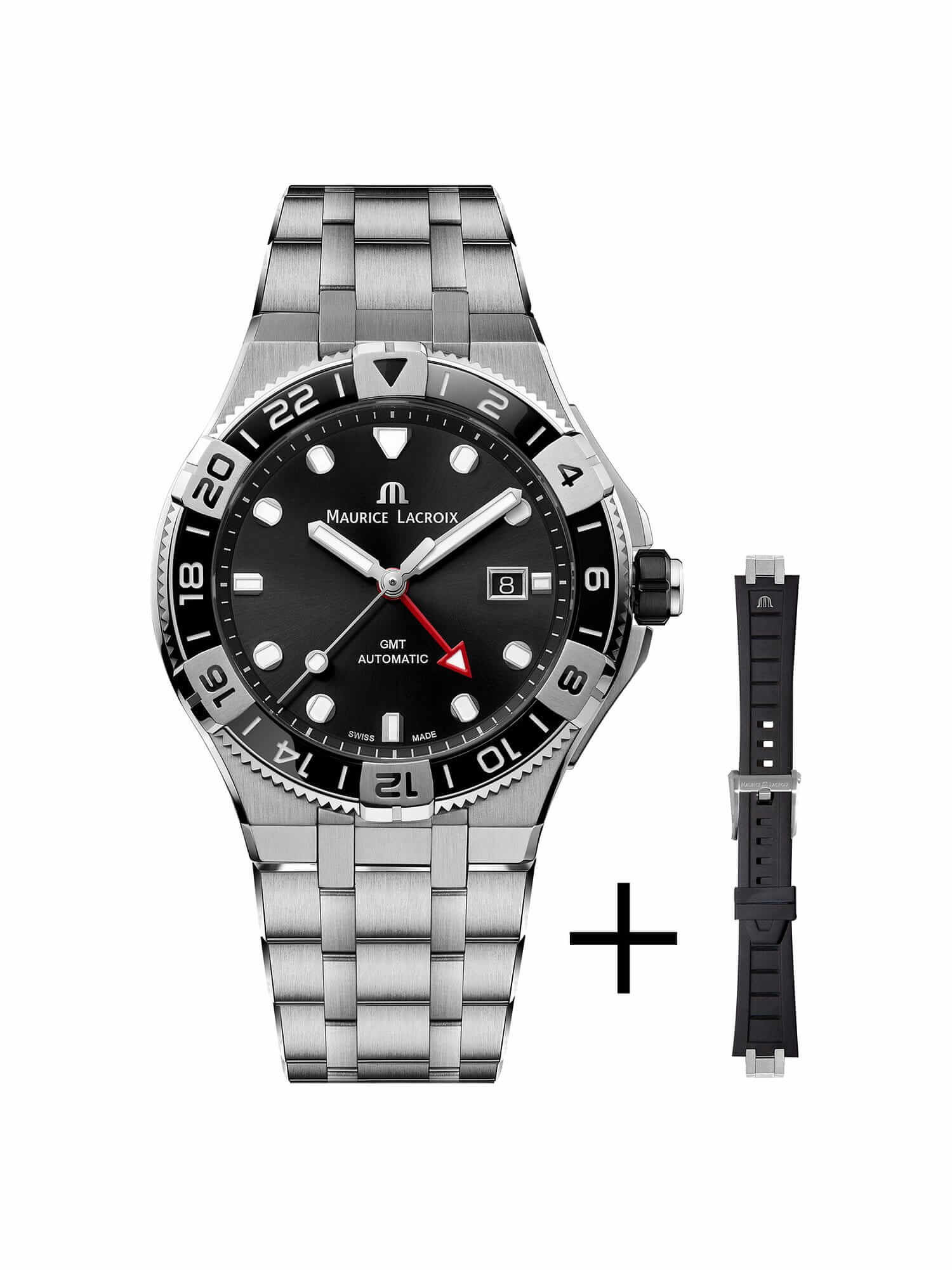 88229631 Maurice Lacroix Aikon Strap Promotion GMT Men's Watch AI6158-SS00F-330-A