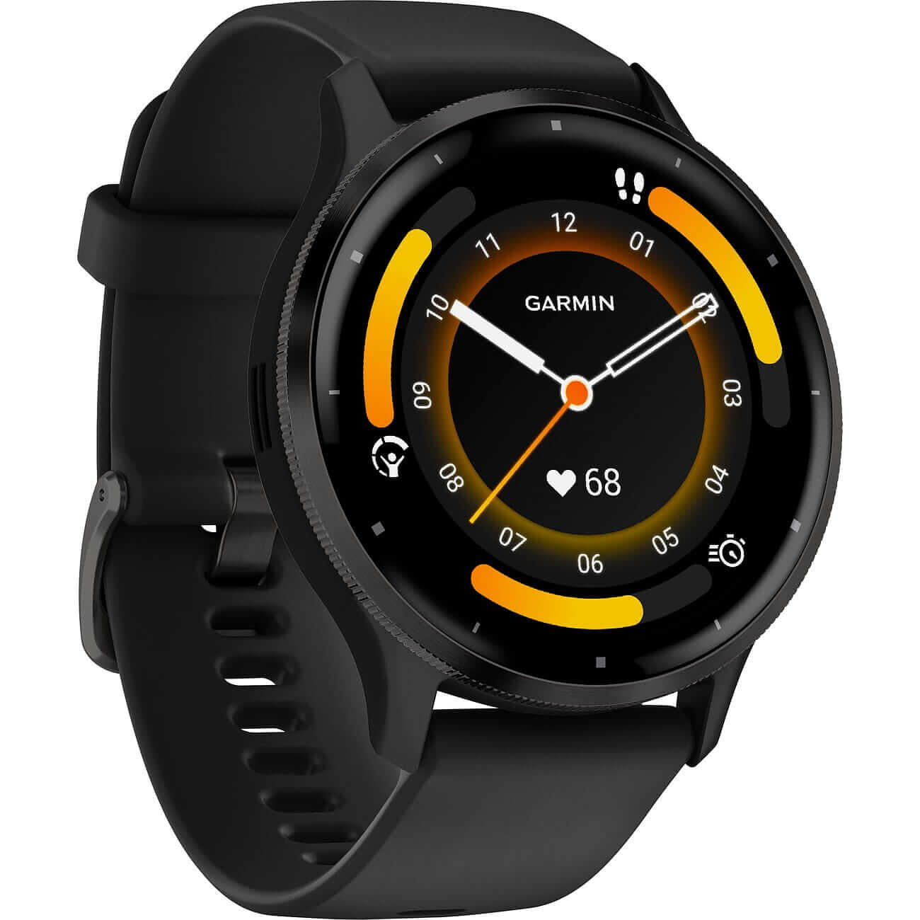 Garmin Venu 3 Schwarz/Schiefergrau mit Leder-Armband und Silikonband Herrenuhr 010-02784-52