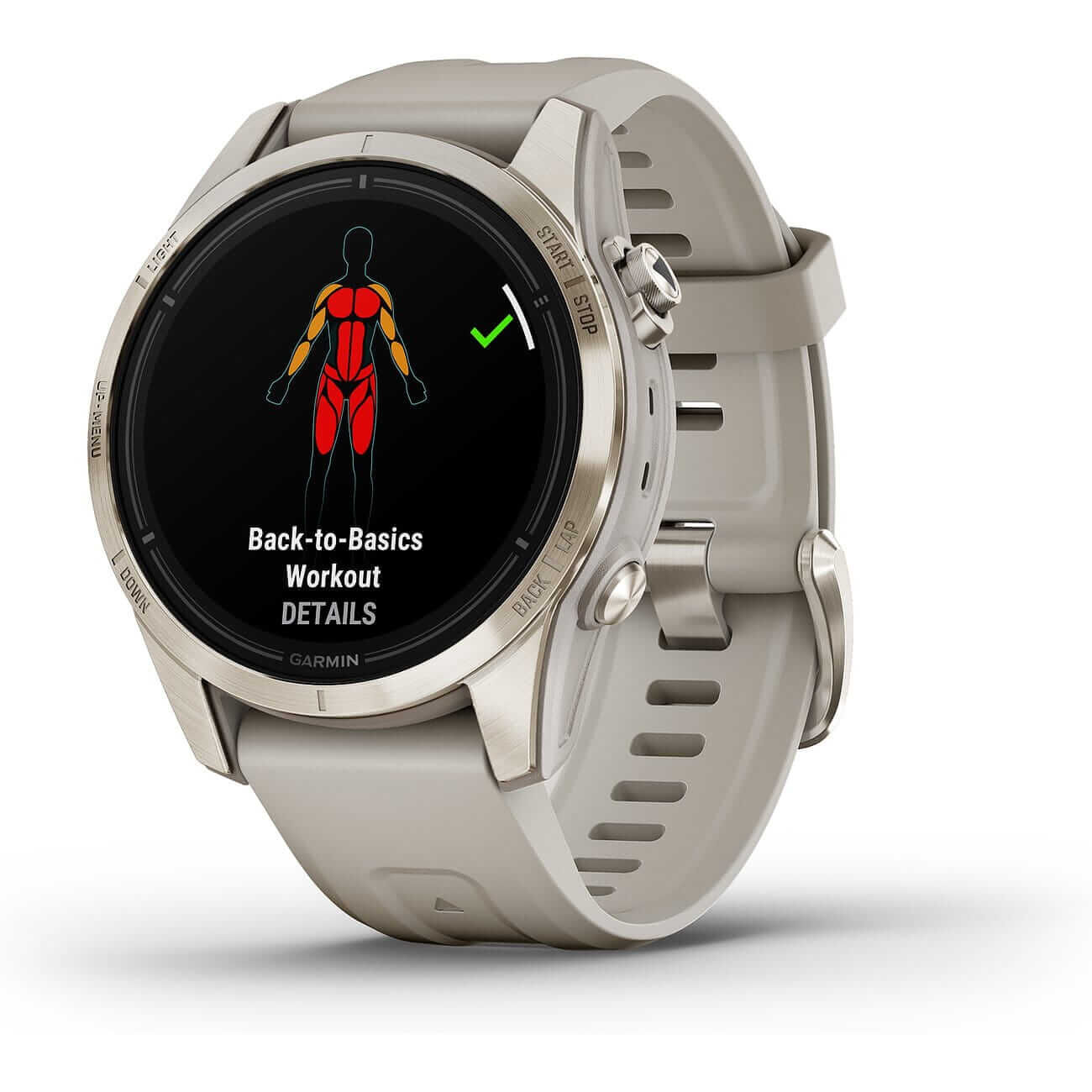 Garmin Epix™ Pro Gen 2 Sapphire 42mm Beige/Softgold mit Silikon-Armband 010-02802-11