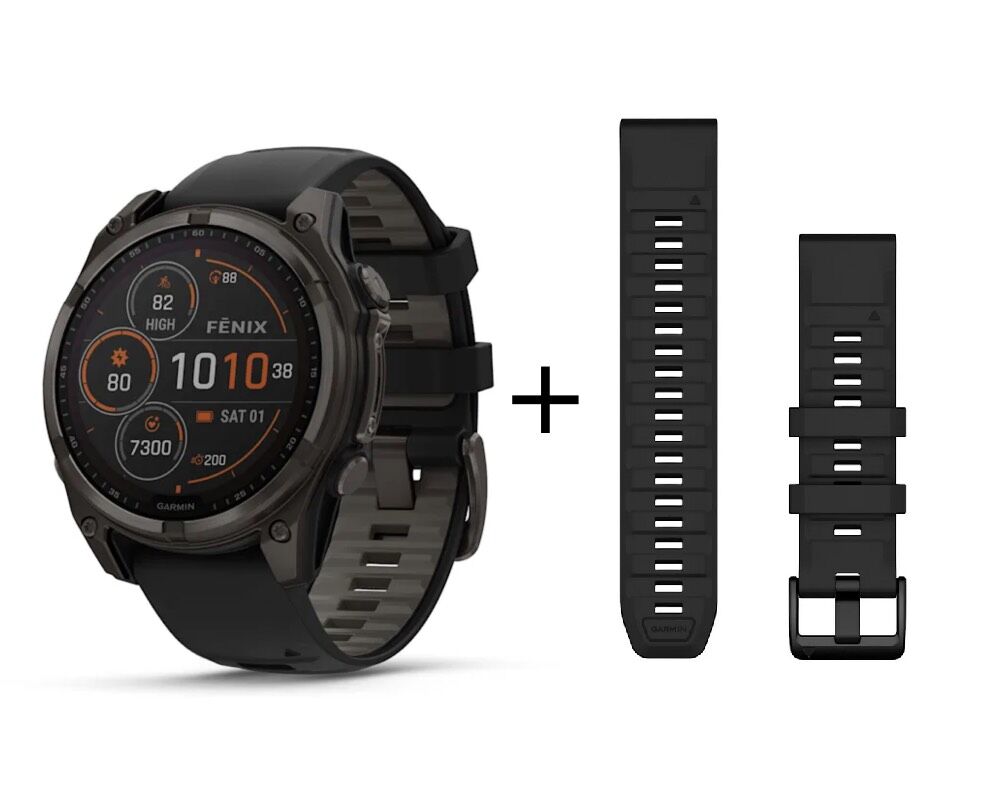 Garmin fēnix® 8 - 47 mm Solar Sapphire Graphite/Carbon Gray Titanium DLC 010-02906-11