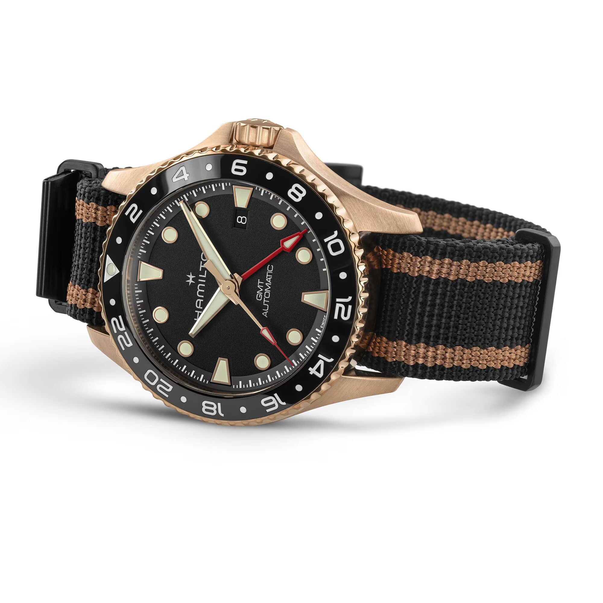 Hamilton KHAKI NAVY SCUBA AUTOMATIC GMT 43MM BRONZE Herrenuhr H82565930