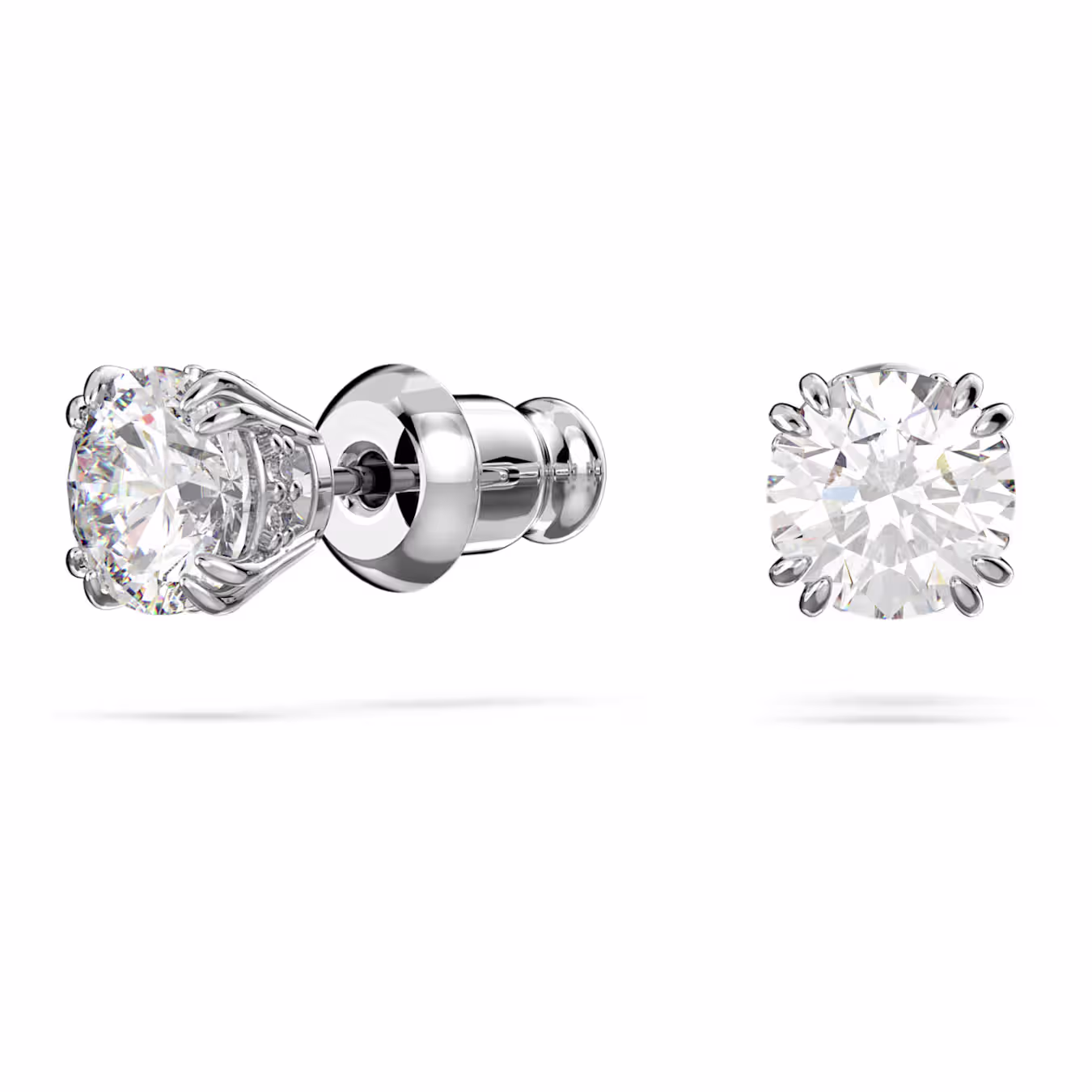Swarovski  Stilla Set Rundschliff, Weiß, Rhodiniert
