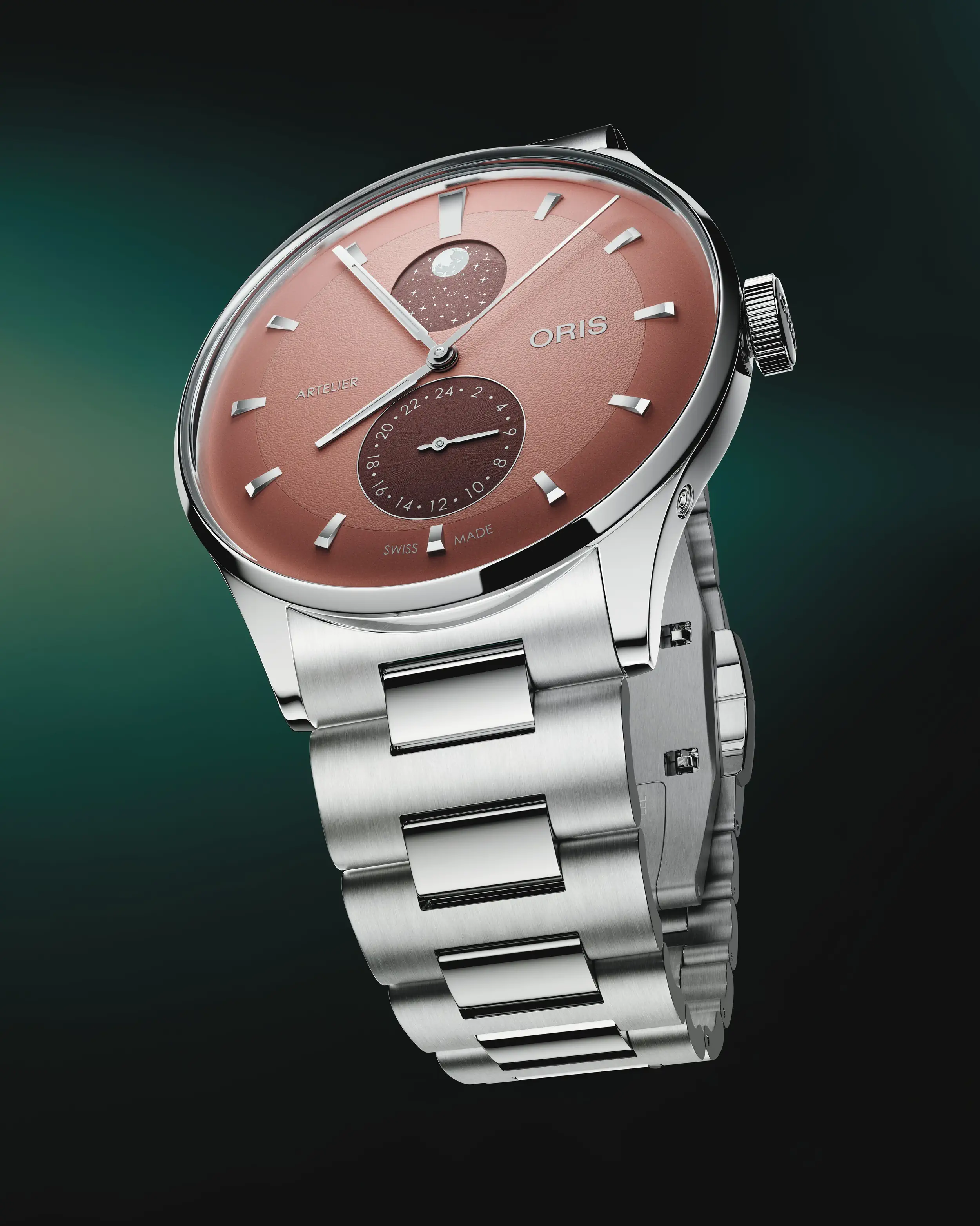 Oris Artelier Complication, 39.50 mm, stainless steel, brown men's watch 01 782 7811 4056-07 8 20 20