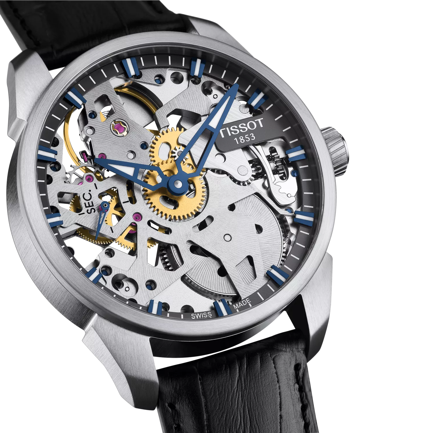 Tissot Tissot T-Complication Squelette 43mm, Schweizer Handaufzugswerk, Mechanikwerk Herrenuhr T070.405.16.411.00