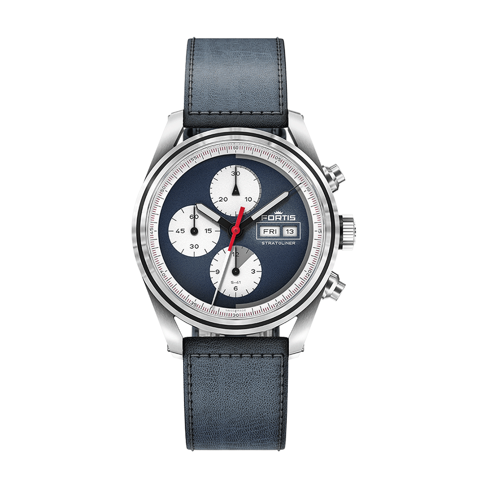 S-41_blue-japan_AS Fortis Stratoliner S-41 Blue Japan Men's Watch F2340017