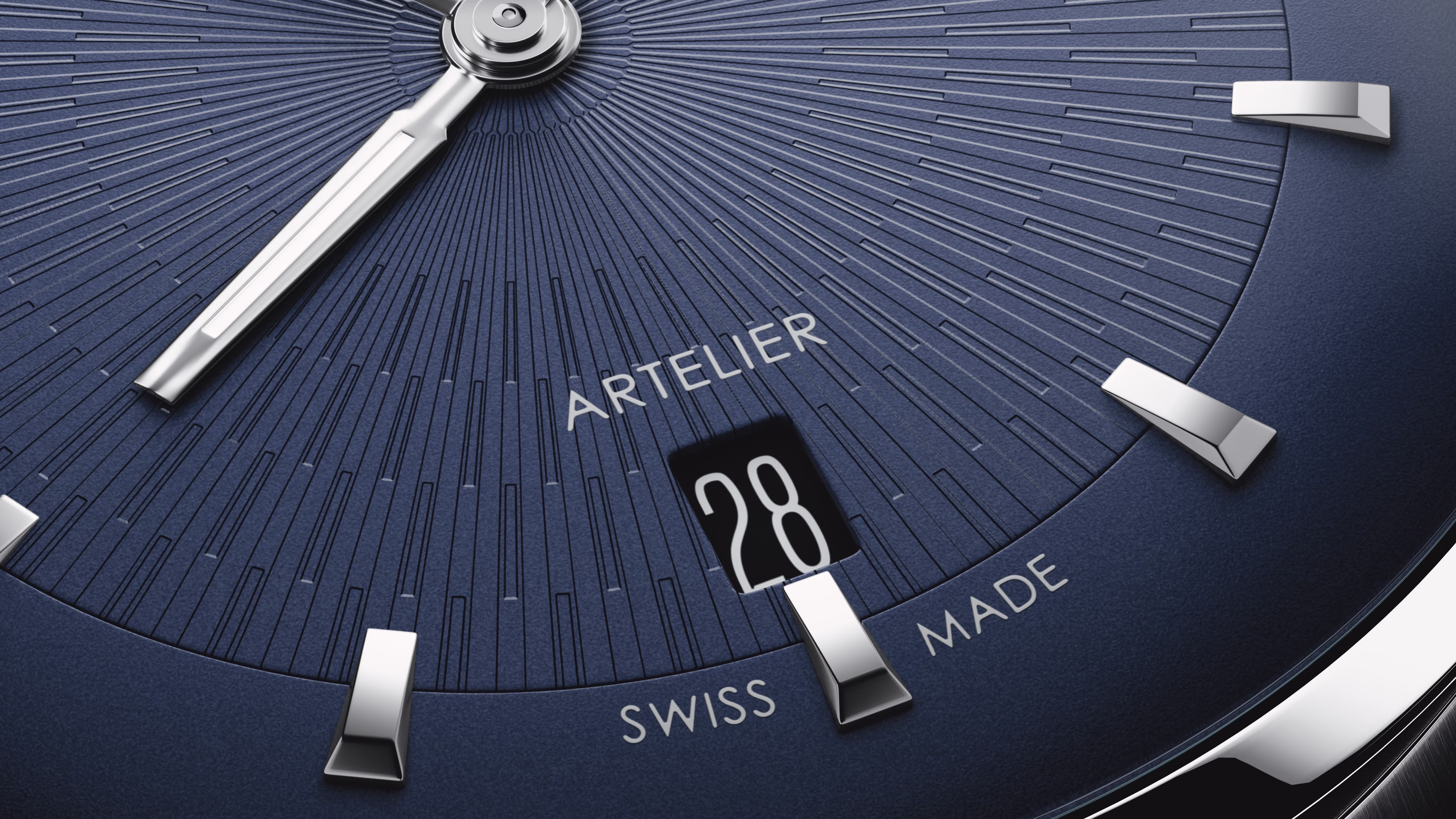 Oris Artelier Date, 38mm, leather strap, automatic, blue men's watch 01 733 7810 4055-07 6 ​​20 17FC