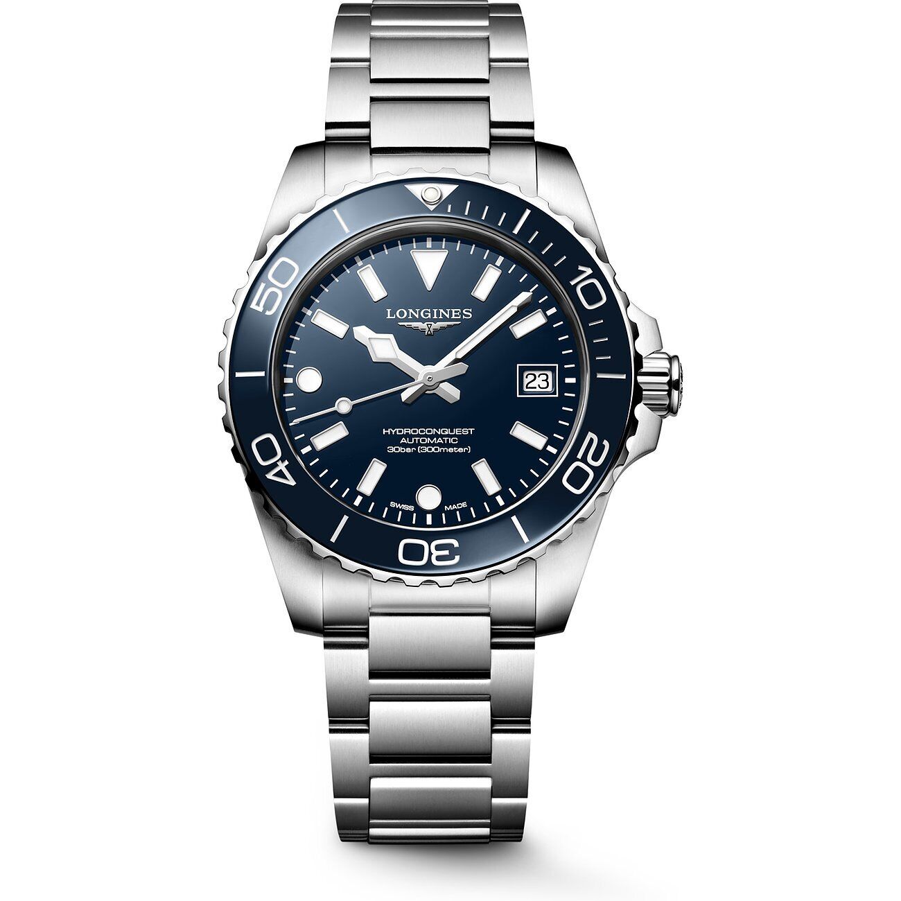 Longines Hydroconquest blau 42mm Automatik Herrenuhr L3.788.4.96.6