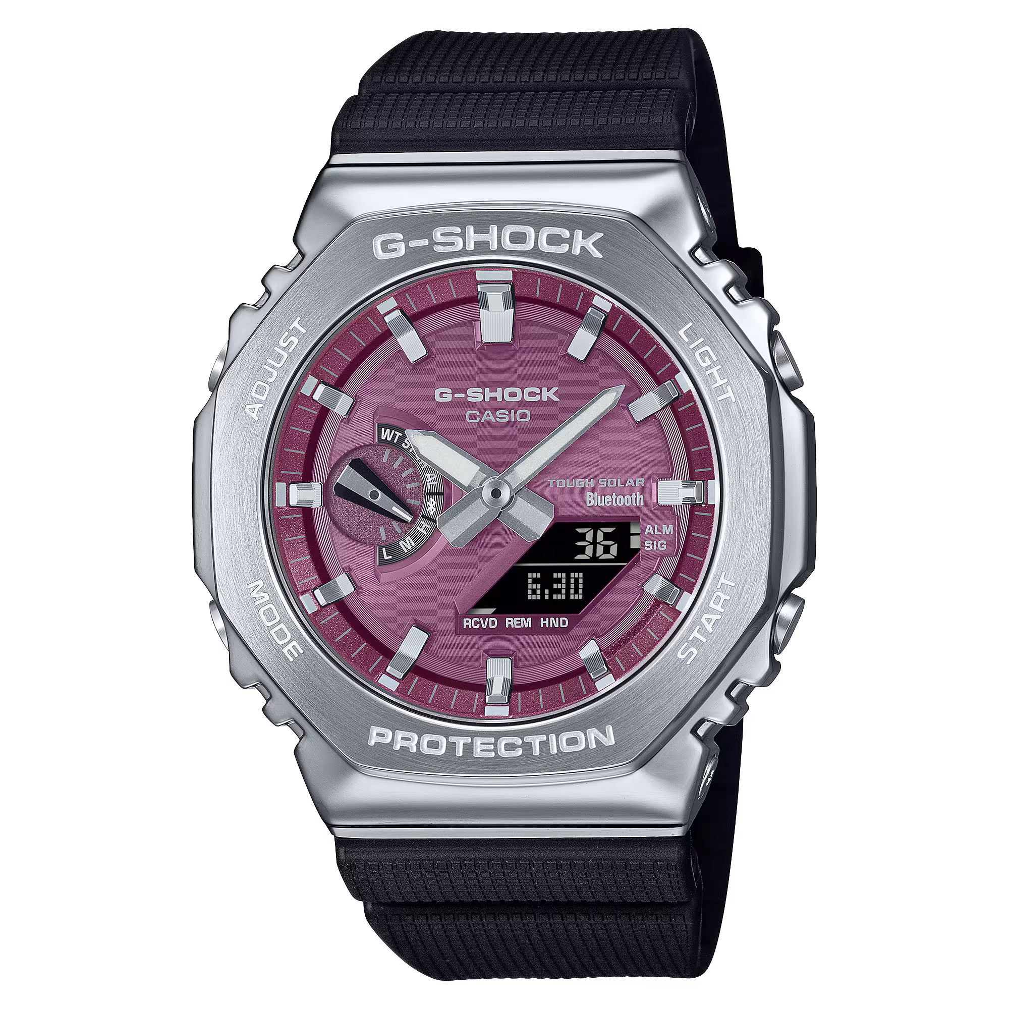 G-Shock G-Steel Protection Classic, Pink, Solar, 44mm Men's Watch GBM-2100A-4BER